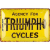 Blechschild Triumph Cycles 1